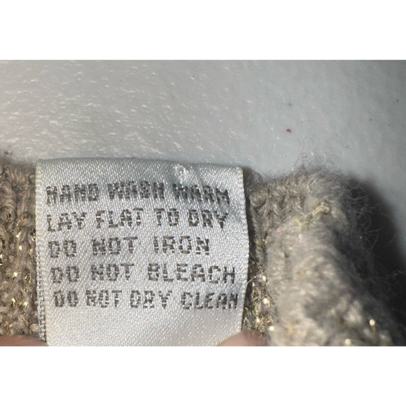 Studio C Womens Medium Top Mock Neck Metallic Holiday Going Out Party Feminine - Picture 6 of 6